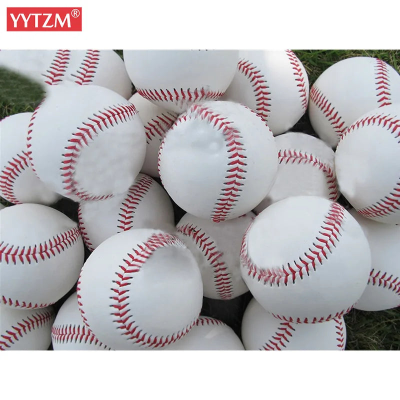 Baseball Full Cowhide 1pcs 9inch Team Handmade White Safety Kid Soft Base Balls Practice For Trainning 30 Wool Core Beisbol Hard