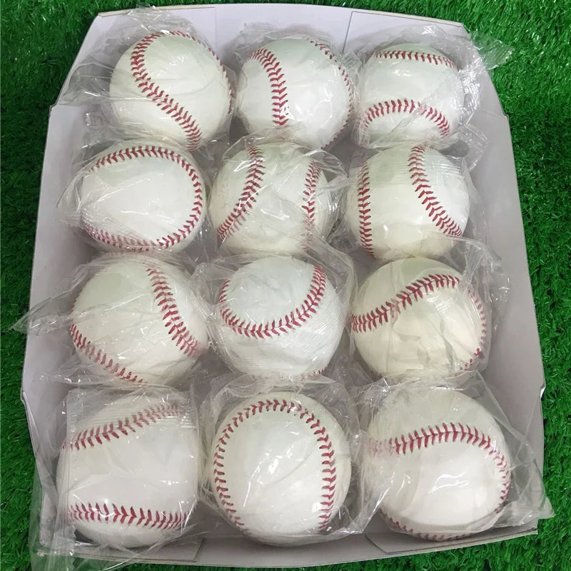 Baseball Full Cowhide 1pcs 9inch Team Handmade White Safety Kid Soft Base Balls Practice For Trainning 30 Wool Core Beisbol Hard