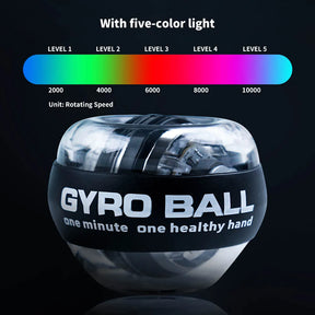 LED Wrist Ball Power Trainer Ball Auto-Start Gyroscopic Arm Hand Forearm Exerciser Power Wrist Gyro Ball Sport Fitness Equipment