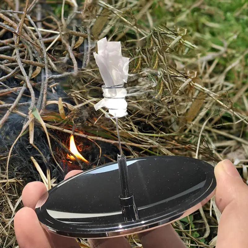 Camping Solar Spark Lighter Fire Starter Sun Focusing Mirror Light Cigarette Emergency Survival Kit Outdoor Survival Tool