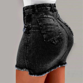 Mini Skirt Women's Wash Mini Female Short Skirts Summer Women's Sexy Denim Skirt Skirts for Women Knee Length Casual