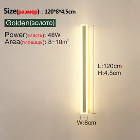 Outdoor wall lamp IP65 waterproof corridor staircase lamp LED long wall lamp outdoor balcony lamp entrance villa garden light