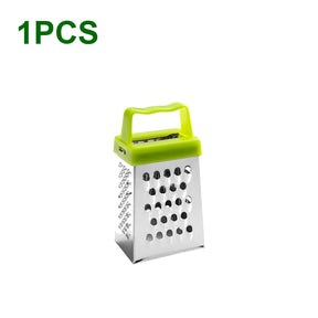 Stainless Steel Mini Four-Sided Grater Planer Non-slip Handle Multifunctional Peel Cutter Fruit Ginger Garlic Grater Kitchen