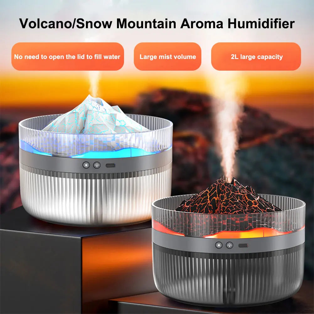 1.5L Volcano Humidifier Essential Oil Diffuser Cool Mist Humidifier Aroma Diffuser for Home Office Bedroom