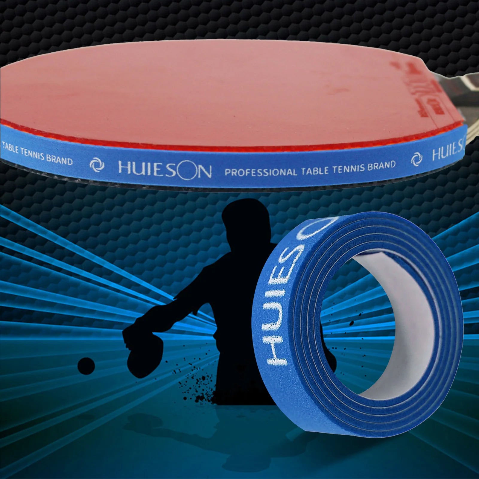 Table Tennis Side Tape Sponge Table Tenni Racket Side Protector Bats Accessories With 1-2mm Thickness 9-10mm WidthRed/Black/Blue