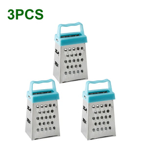 Stainless Steel Mini Four-Sided Grater Planer Non-slip Handle Multifunctional Peel Cutter Fruit Ginger Garlic Grater Kitchen