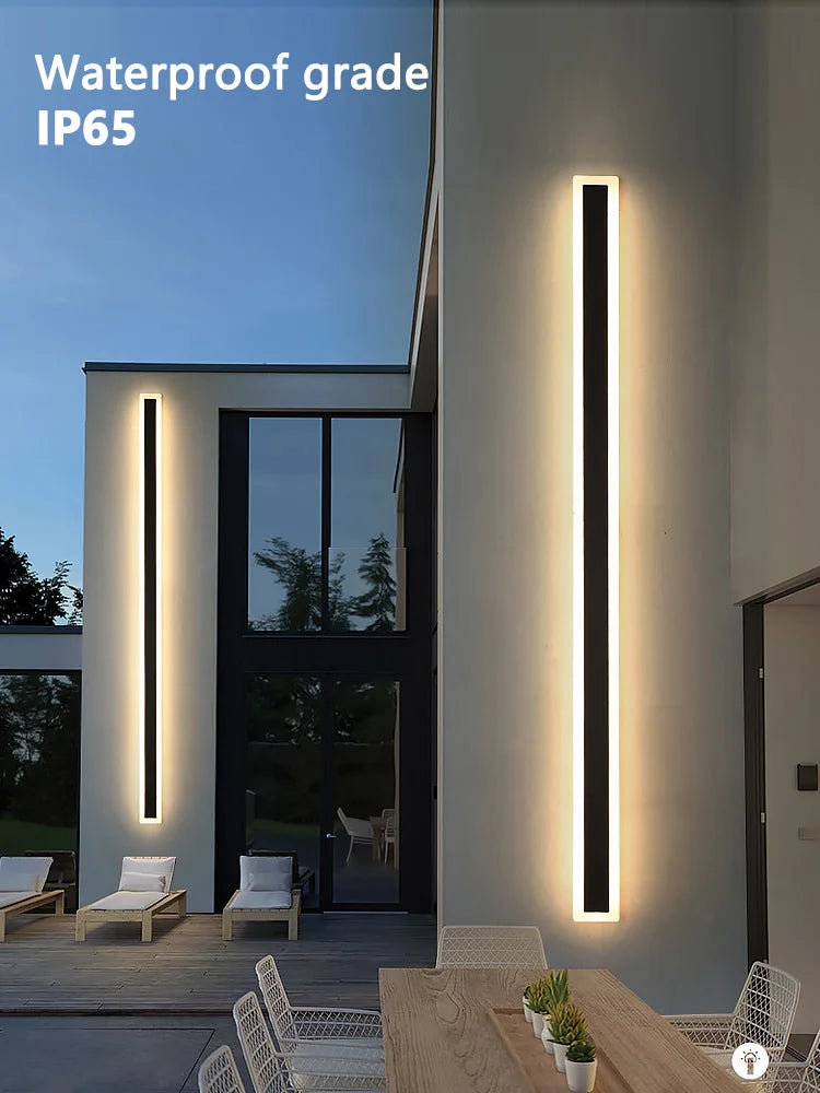 Outdoor wall lamp IP65 waterproof corridor staircase lamp LED long wall lamp outdoor balcony lamp entrance villa garden light