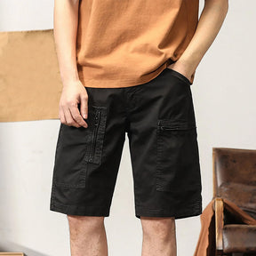 Men'S Summer New Work Shorts Youth Fashion Personality Big Pocket Retro Zipper Capris Loose And Men's Big & Tall Athletic Shorts