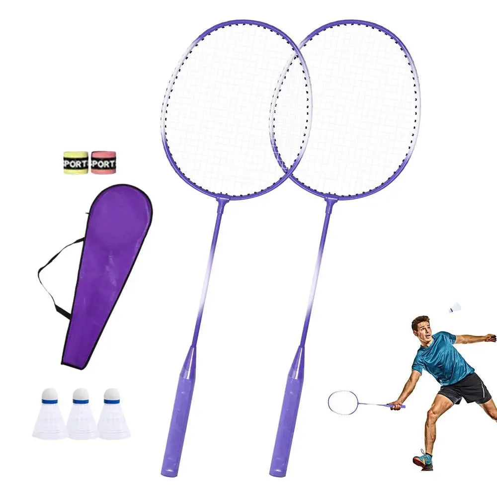 Badminton Racquet Portable Badminton Rackets Set For Adults Badminton Set For Adults Outdoor Recreation Accessories Sports Gear