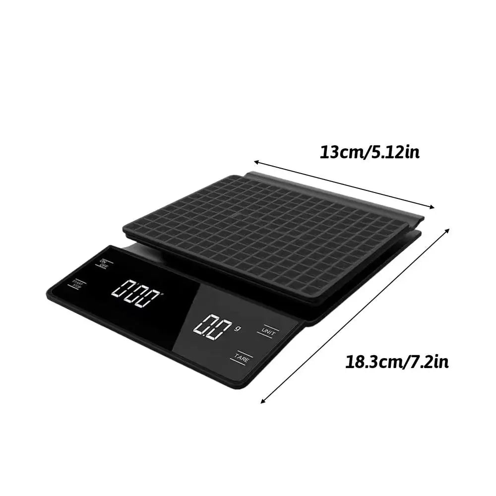 Rechargeable Espresso Scale USB Rechargeable Small Coffee Scale 3Kg/0.1g Kitchen Scale Portable Espresso Scale For Home