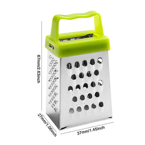 Stainless Steel Mini Four-Sided Grater Planer Non-slip Handle Multifunctional Peel Cutter Fruit Ginger Garlic Grater Kitchen