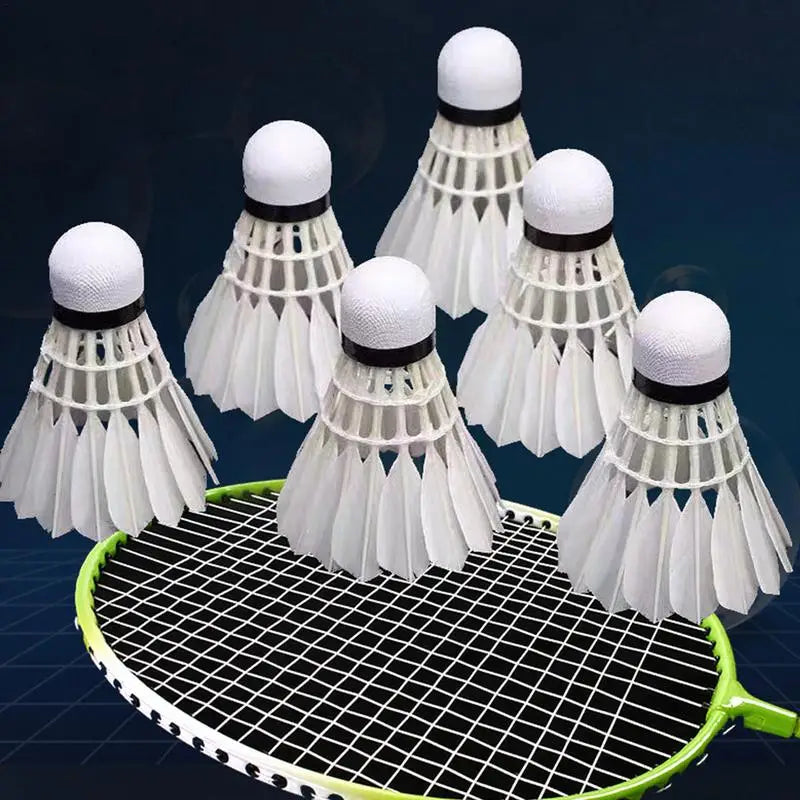 Feather Badminton Shuttlecocks 12PCS Badminton Shuttlecocks Trainer Ball Feather Shuttlecock For Hitting Practice Speed Training