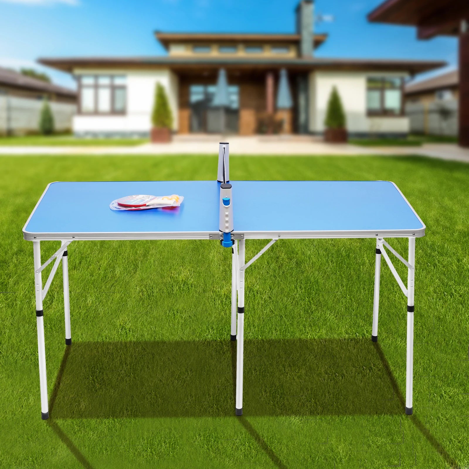 Table Tennis Table,Portable Foldable Table Indoor Outdoor Game with Balls and Net,Easy Assembly,for Home Office Family