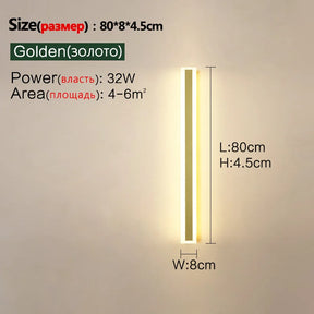 Outdoor wall lamp IP65 waterproof corridor staircase lamp LED long wall lamp outdoor balcony lamp entrance villa garden light