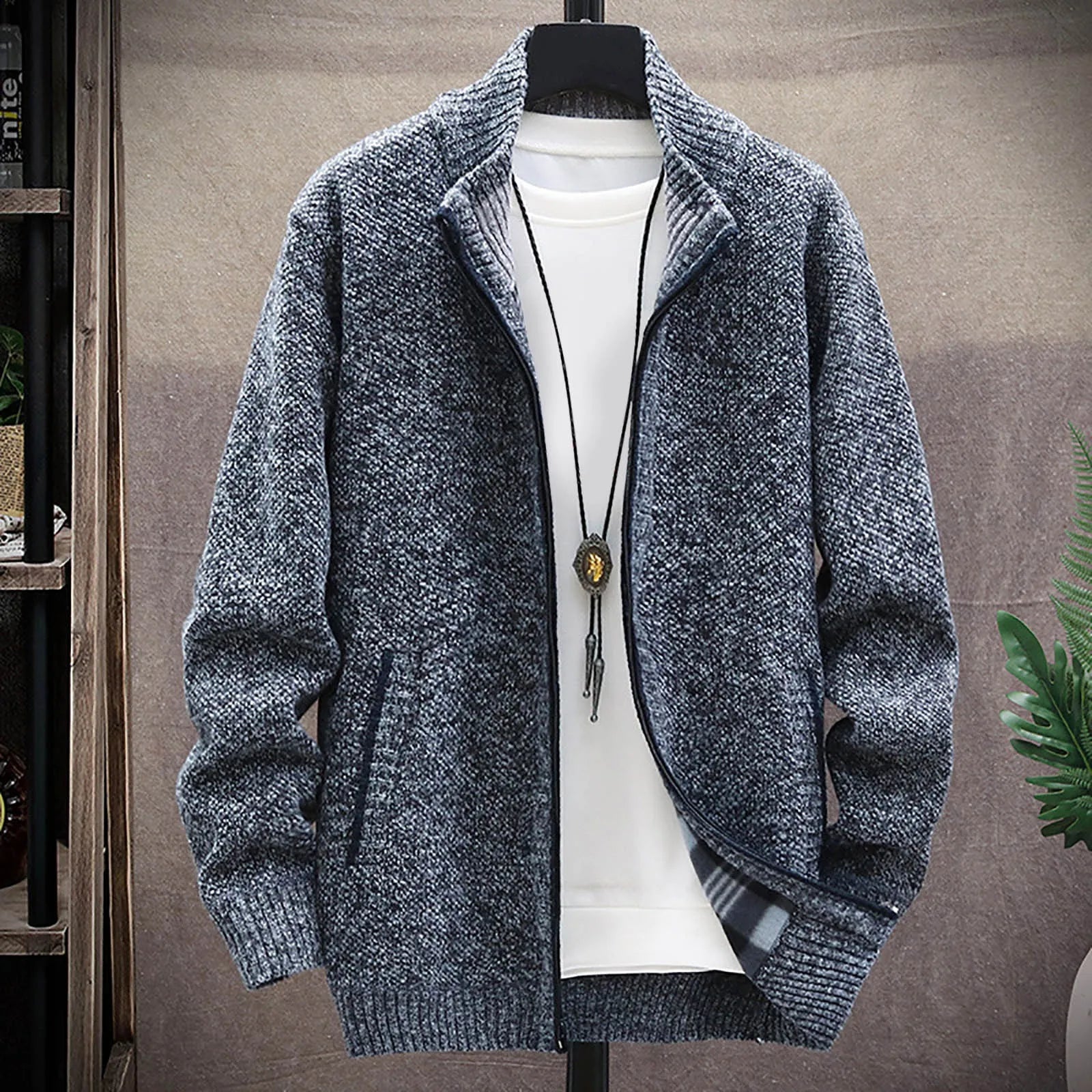 Sweater Jacket Mens Knit Sweater Autumn And Casual Zip Up Hoodies Streetwear Men's Coats Winter New Thick Men Warm Parka Jackets