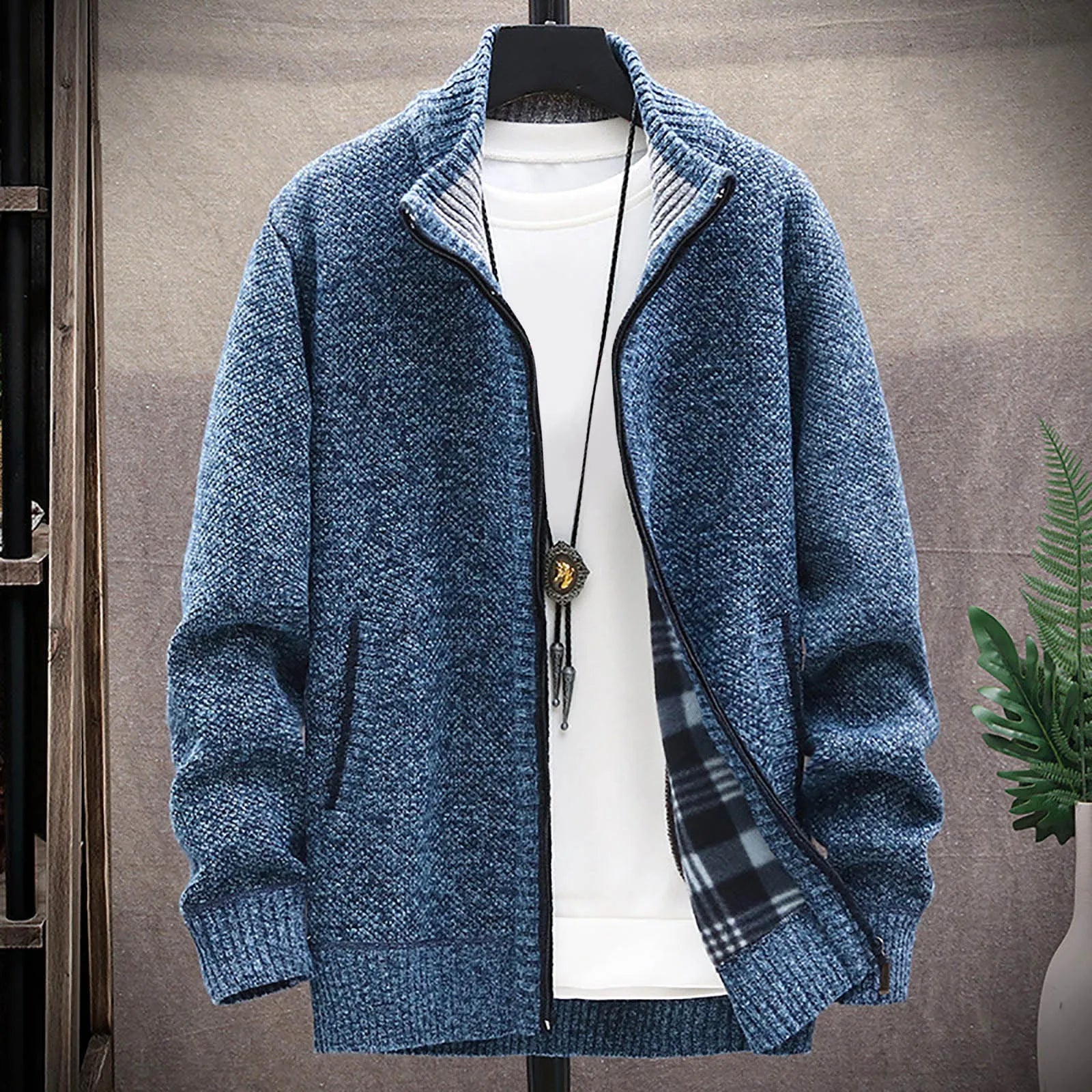 Sweater Jacket Mens Knit Sweater Autumn And Casual Zip Up Hoodies Streetwear Men's Coats Winter New Thick Men Warm Parka Jackets