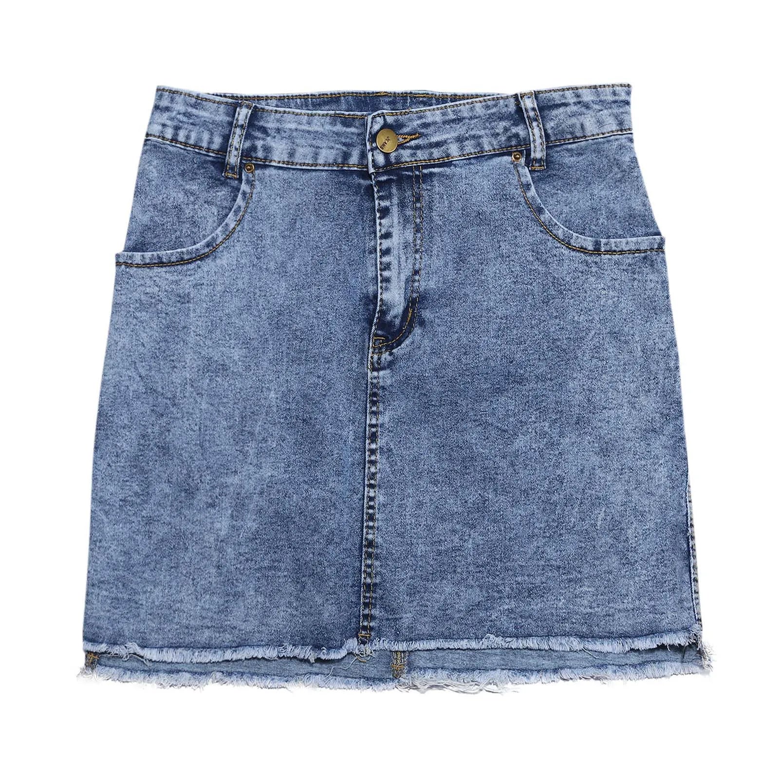 Mini Skirt Women's Wash Mini Female Short Skirts Summer Women's Sexy Denim Skirt Skirts for Women Knee Length Casual