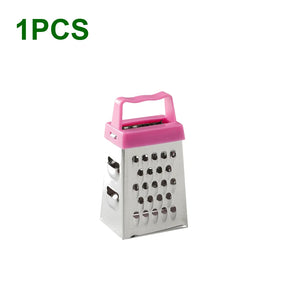 Stainless Steel Mini Four-Sided Grater Planer Non-slip Handle Multifunctional Peel Cutter Fruit Ginger Garlic Grater Kitchen