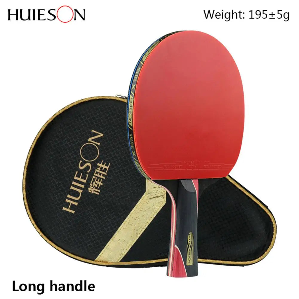 5 Star Carbon Fiber Table Tennis Racket Double Pimples-in Rubber PingPong Paddle Bat With Bag Dropshipping