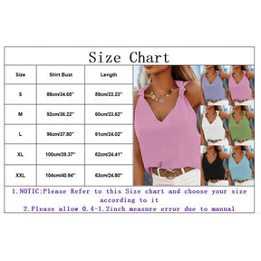 Active Tops for Women Women's Casual Fashion V Neck Knotted Tie Sleeveless Blouses Fashion Temperament Shirts Cute Sweet Top