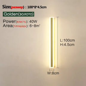 Outdoor wall lamp IP65 waterproof corridor staircase lamp LED long wall lamp outdoor balcony lamp entrance villa garden light