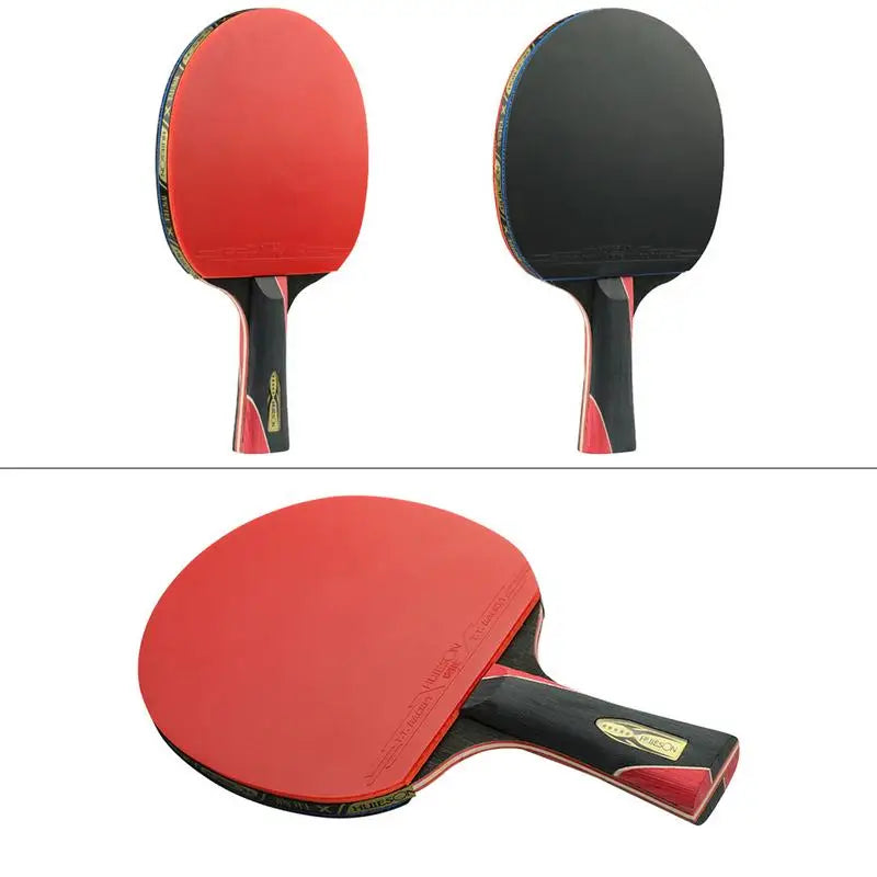 5 Star Carbon Fiber Table Tennis Racket Double Pimples-in Rubber PingPong Paddle Bat With Bag Dropshipping