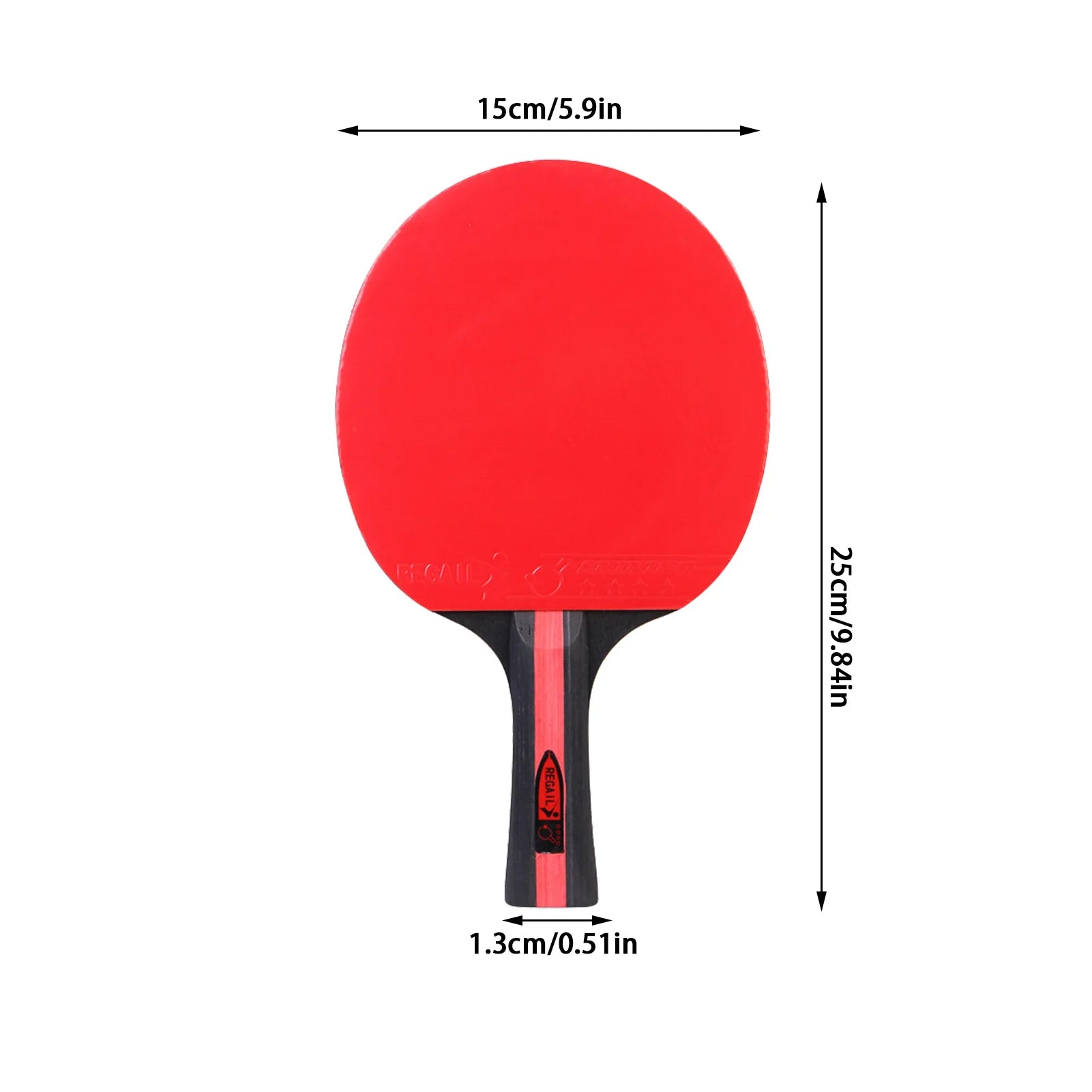 Table Tennis Racket Professional Ping-Pong Racquet Rubber Table Tennis Paddle Long Handle Horizontal Grip Pimples In Paddle